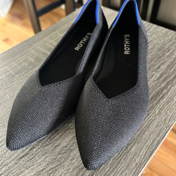 Rothy’s The Pointe II Flats in Black - Picture 2 of 9